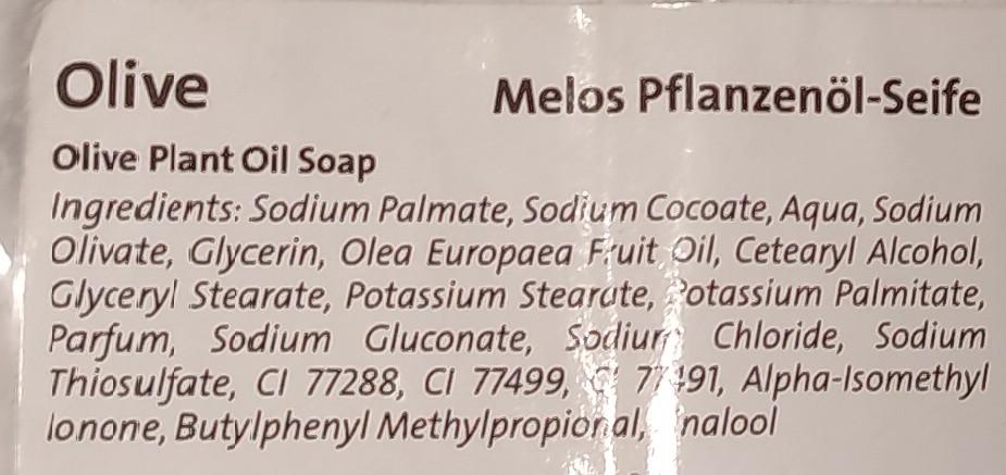 Composants savon olive haka 100 g 2023
